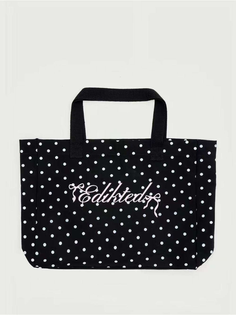 Edikted Black and White Polka Dot Tote